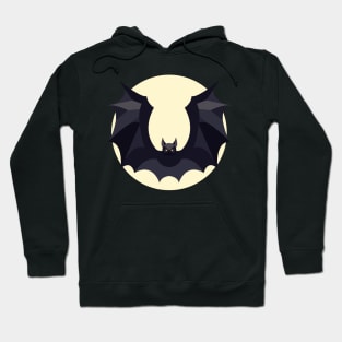 Bat in the moonlight Illustration Hoodie